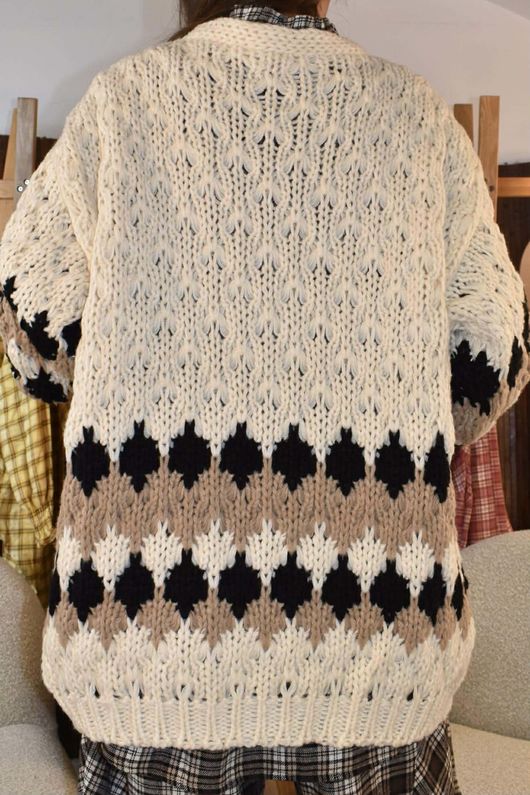 Patsy Chunky Knit Cardigan Neutrals